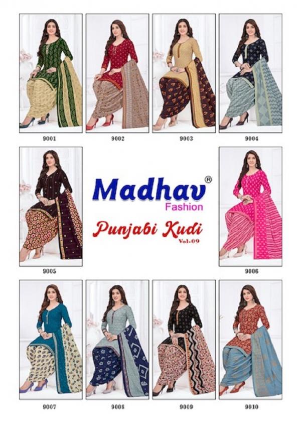 Madhav Punjabi Kudi Vol 9 Printed Cotton Dress Material Collection